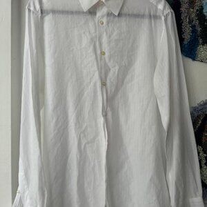 John Varvatos White Striped Shirt